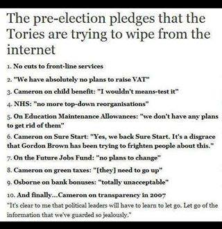 Tory pledges
